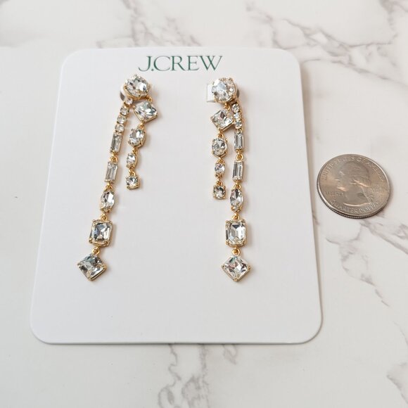 J.Crew Crystal Jacket Drop Earrings - Picture 5 of 7